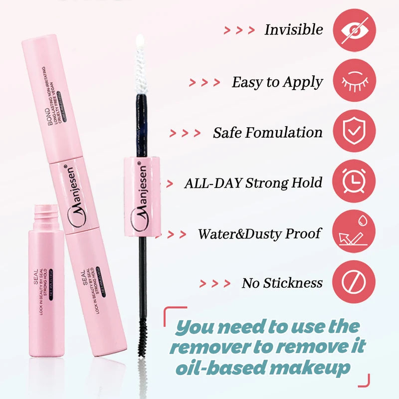 DIY Eyelash Extension Kit with Lash Bond, Seal Remover & Tweezers - Eyelash Tools Set