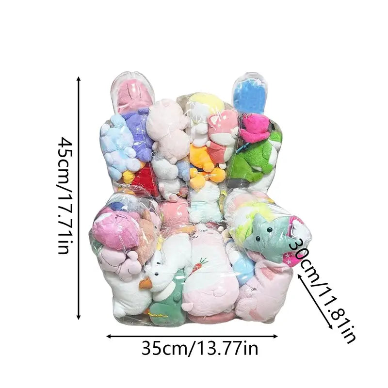Large Waterproof Stuffed Animal Storage Bean Bag Cover Organizer for Kids' Rooms
