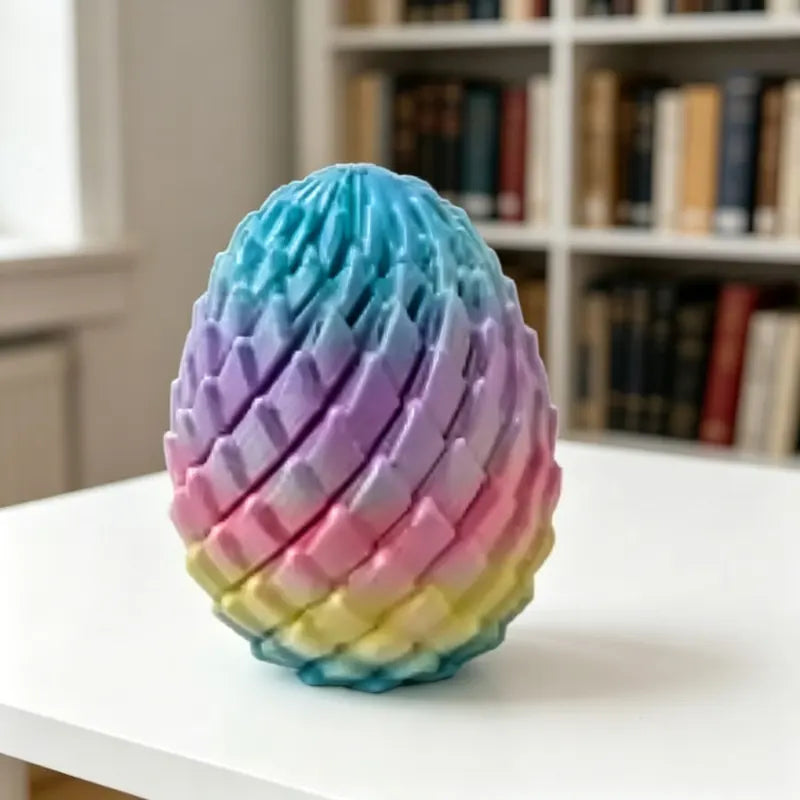 3D Printing Dragon Egg Stress Relief Fidget Toy Desktop Ornament - Deformable Twist Egg