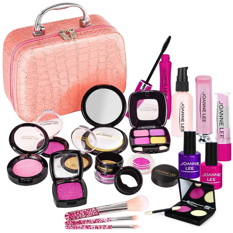 Kids Pretend Makeup Toy Set - Educational Role Play Cosmetics for Girls