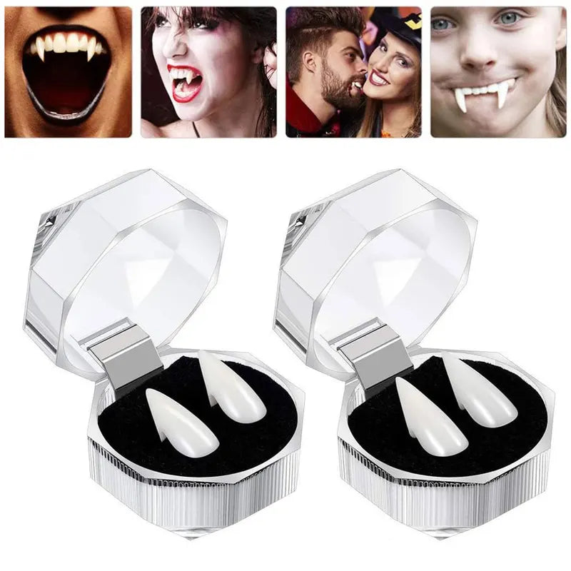 Halloween Vampire Teeth Fangs Dentures Prop Costume Accessories – Multiple Colors