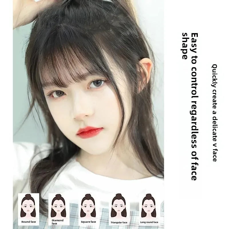 3D Remy Human Hair Clip-In Bangs for Women - Natural Fringe Hairpiece in Multiple Colors