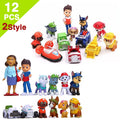 12Pcs Animal Paw Patrol Figures PVC Doll Toys for Kids - Birthday Gift