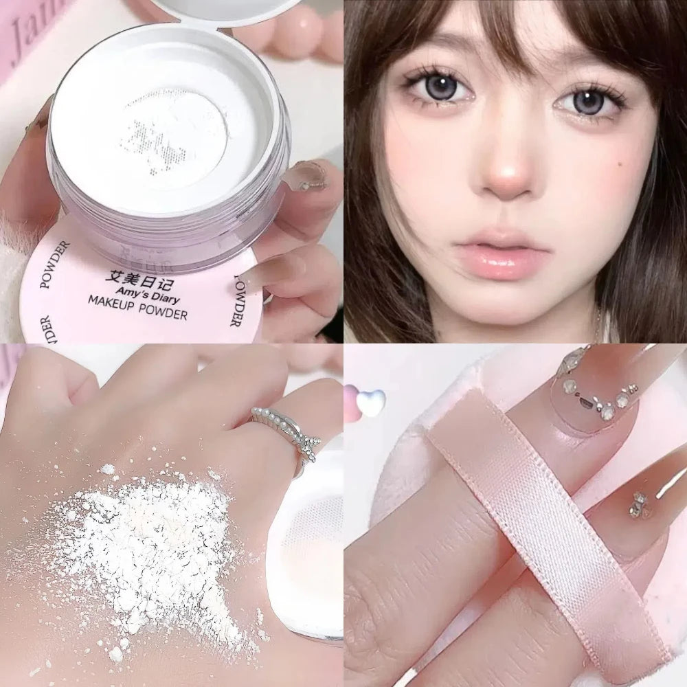 Loose Setting Face Powder - Matte Finish, Oil Control, Brightening, 12g - Transparent or Natural Shades