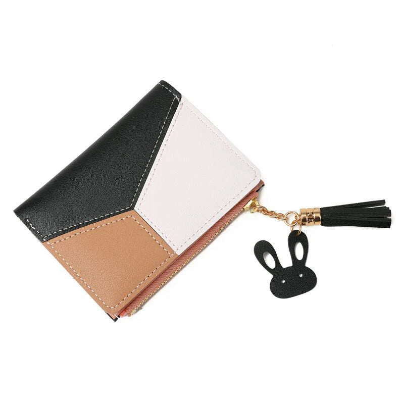 Women's PU Leather Wallet Card Holder Coin Purse Foldable Lady Wallet