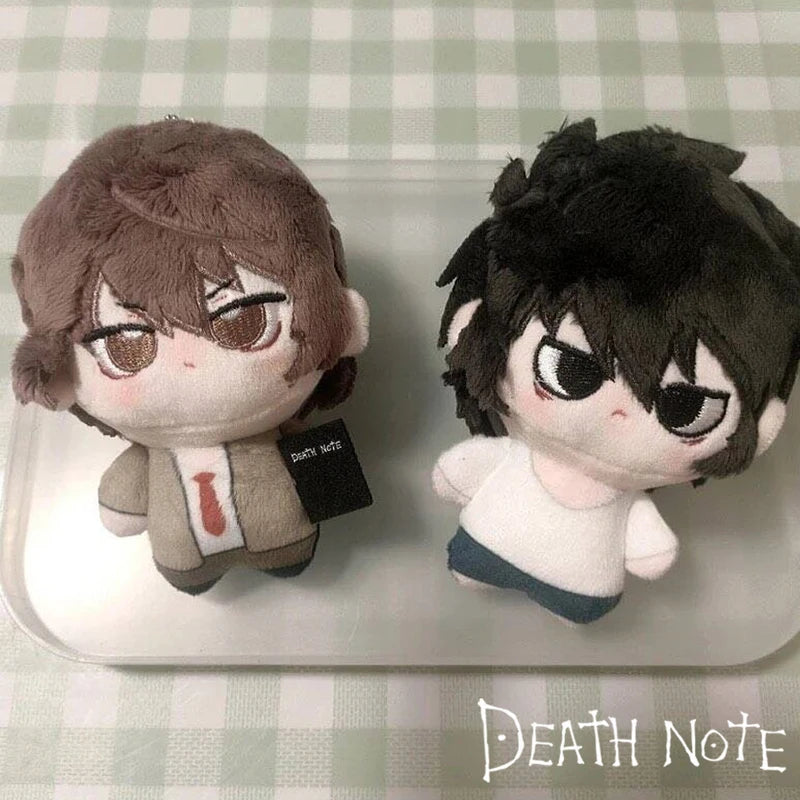 Anime Death Note Light & L Plush Dolls - Soft Cosplay Stuffed Toys, 12cm