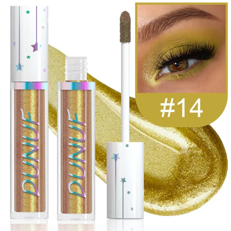 24-Color Liquid Eyeshadow Stick Metallic Glitter Waterproof Stage Makeup
