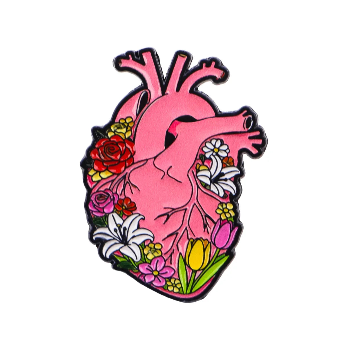 Medical Enamel Pins Floral Organs Brooches for Healthcare Workers & Gifts