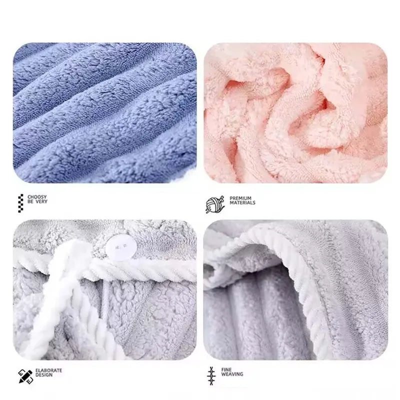 Absorbent Dry Hair Cap for Women, Quick Dry Towel for Hair Wiping