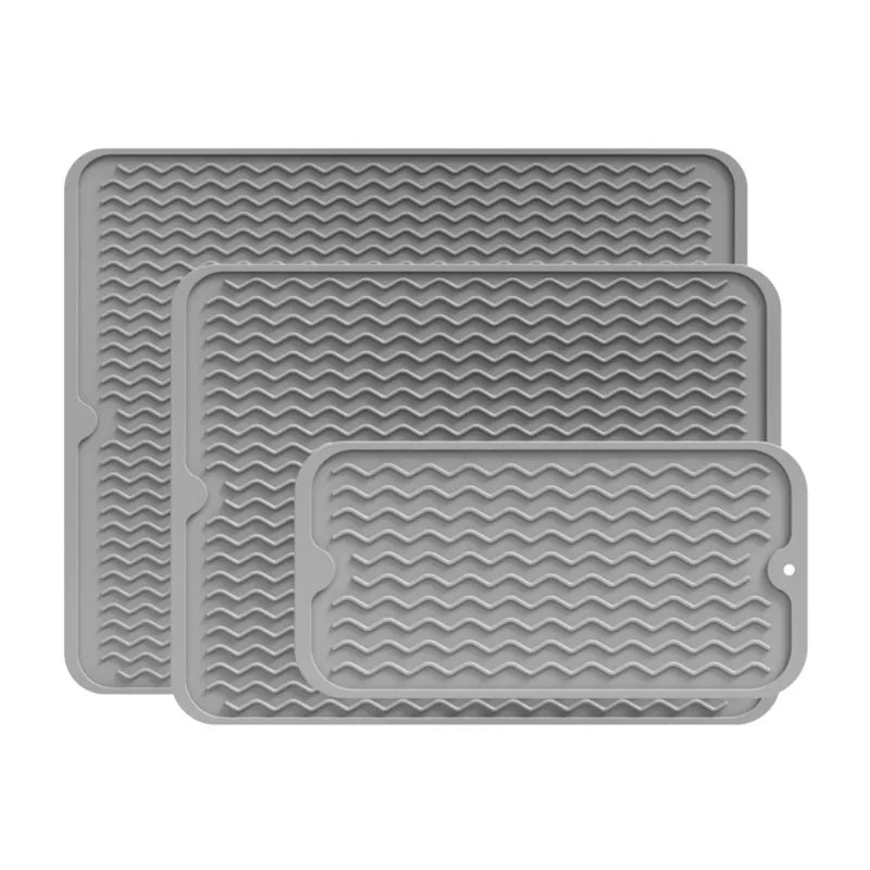 Extra Large Non Slip Silicone Kitchen Drying Mat Heatproof Countertop Protector