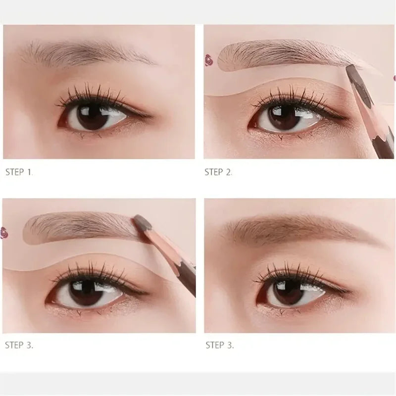24 Styles Eyebrow Templates Set - Shaping Mold Makeup Tool Kit for Women