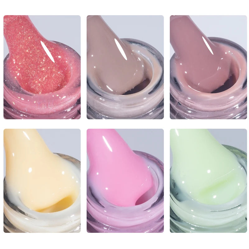 Self Leveling Gel Nail Polish 15ml Semi-Permanent UV French Manicure