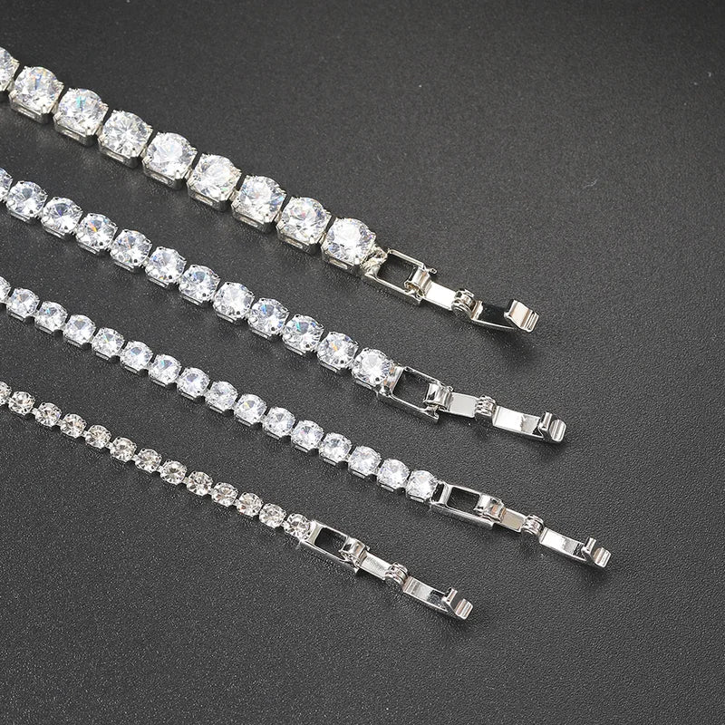 Zirconia Tennis Bracelet for Women Trendy Crystal Bangle Jewelry for Teen & Wedding