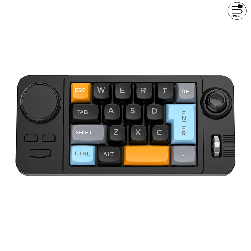 Programmable Wired Mechanical Keyboard with Volume Scroll Wheel and 19-Key Hot-Swappable Numeric Keypad
