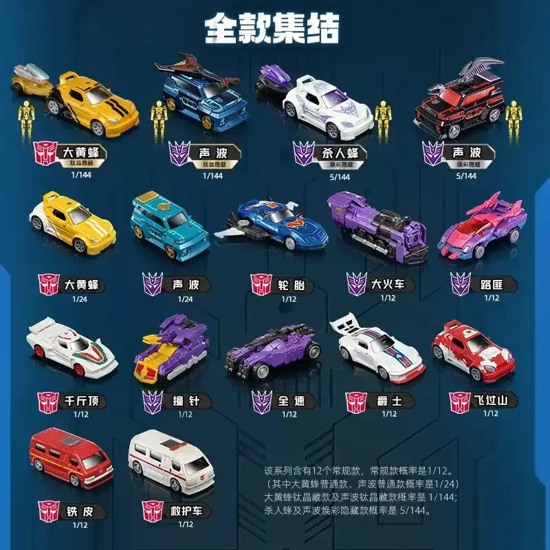 Transformers Blind Box Car Model Set - Collectible Toy Figures, Multiple Colors
