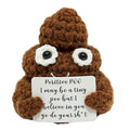 Mini Handmade Crocheted Plush Desktop Decoration Gift - Emotional Support Card