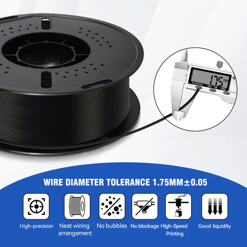 10kg 3D Printer Filament Set - PLA, PETG, HS-PLA, HS-PETG, Matte PLA, 1.75mm