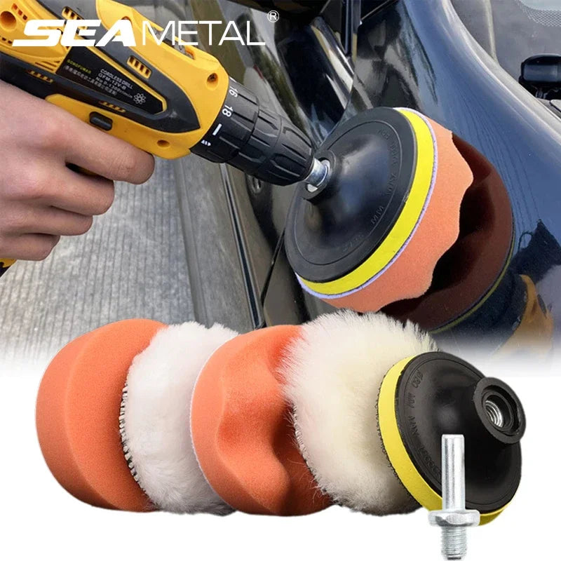 Car Polishing Pads Kit 6-Piece Sponge Buffer Set for Auto Detailing & Scratch Removal