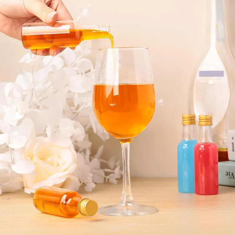 Mini Liquor Bottles Set 10/30/50/100pcs 1.7oz Plastic Spirit Bottles with Caps