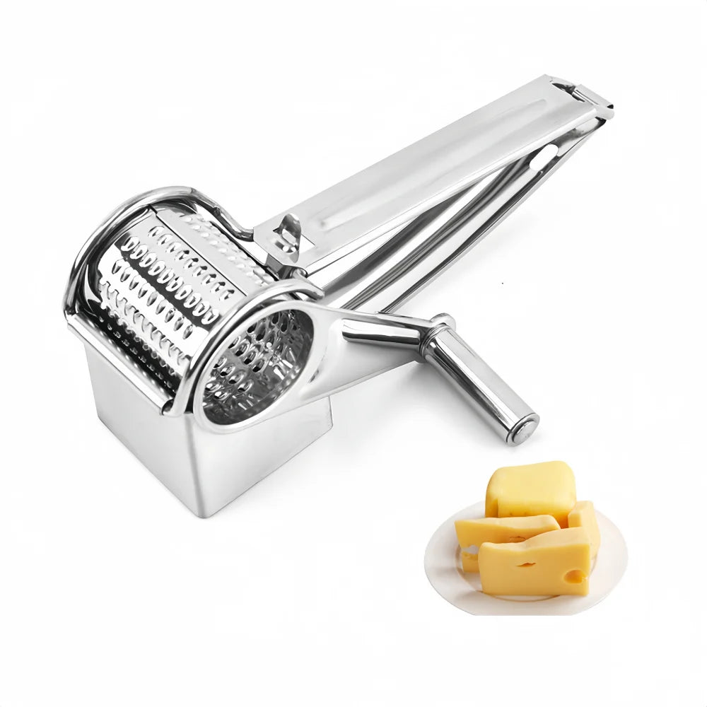 Stainless Steel Cheese Grater Hand Crank Slicer Kitchen Tool Multi-Function
