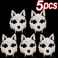 Halloween Half-Face Mask Cosplay Costume Mask Skull Tiger Dragon Wolf Tengu Party