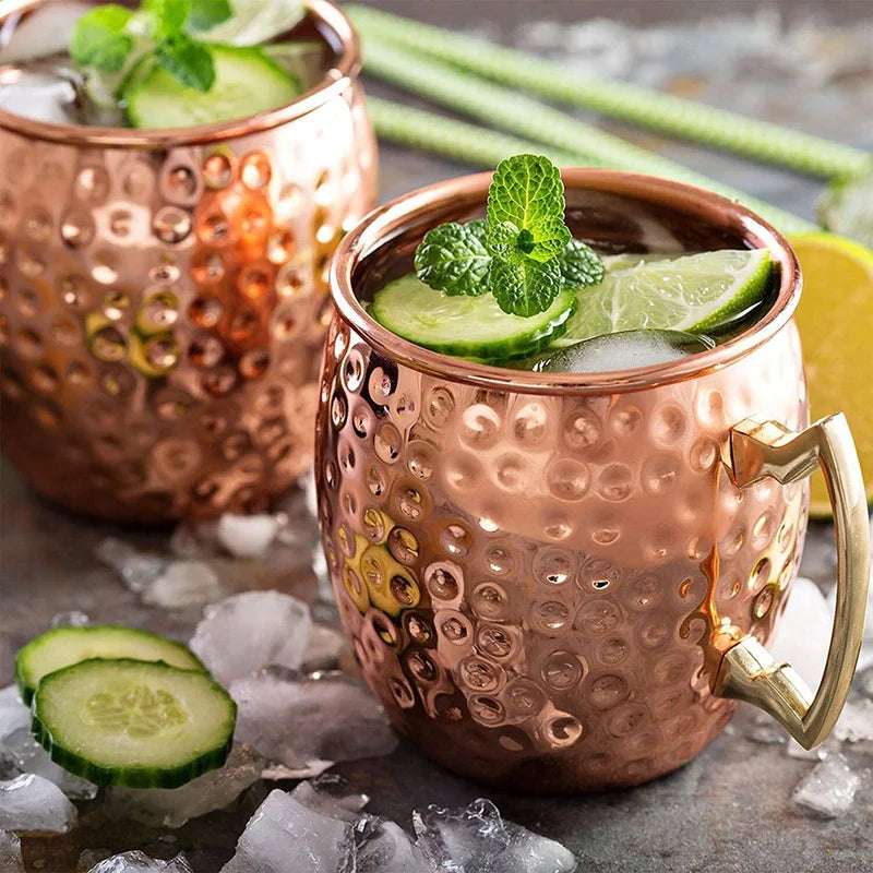 Stainless Steel Moscow Mule Copper Mug - Retro Cocktail & Beer Cup