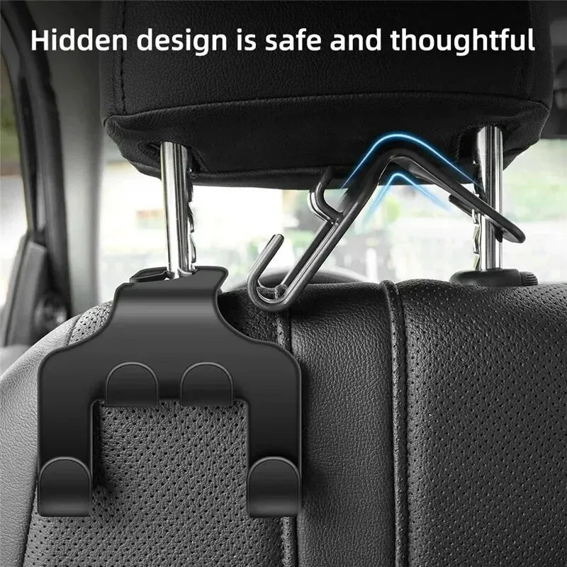 Car Back Seat Phone Holder & Hanging Storage Hook - Universal Adjustable