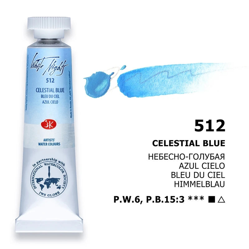 Russian White Nights Extra Fine Artists Watercolors - Granulating Colors 10ml Tubes, Special Series