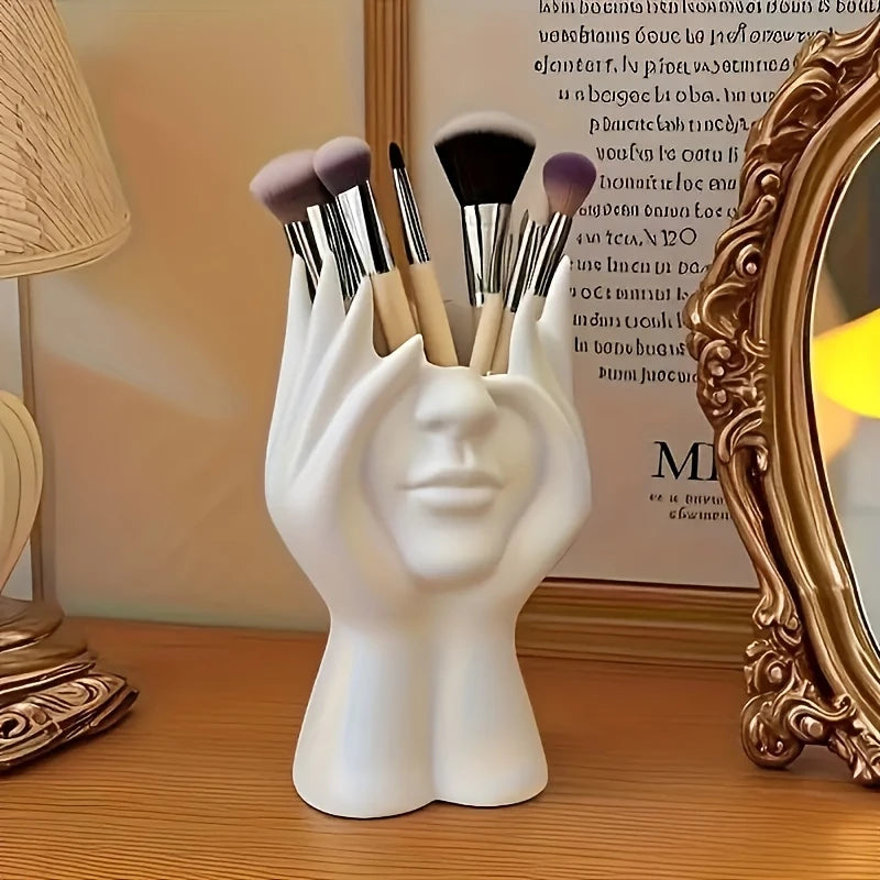 Multifunctional Desktop Storage Pen and Makeup Brush Holder - Creative Office Organizer