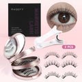Magnetic Eyelashes Set 3 Pairs Reusable False Lashes with Applicator Natural Look