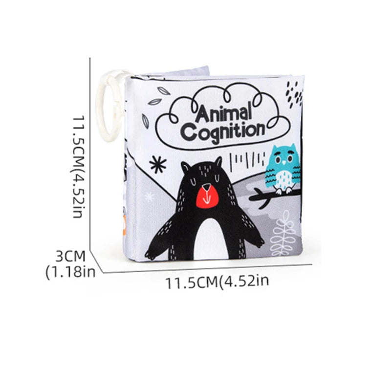 Baby Sensory Book Black and White High Contrast Visual Stimulation Educational Toy