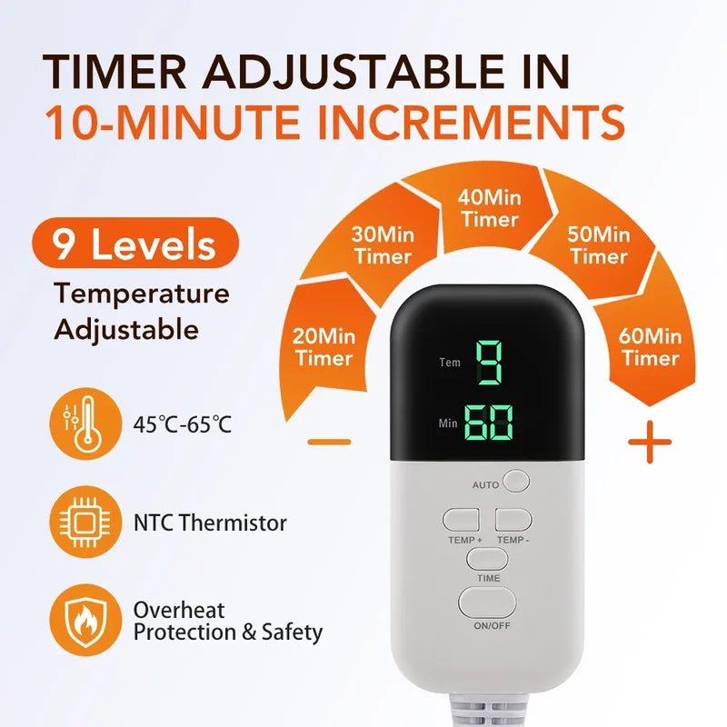 Electric Hair Steamer Cap with Adjustable Temperature & Timer – Waterproof Thermal Heat Cap for Deep Hair Care