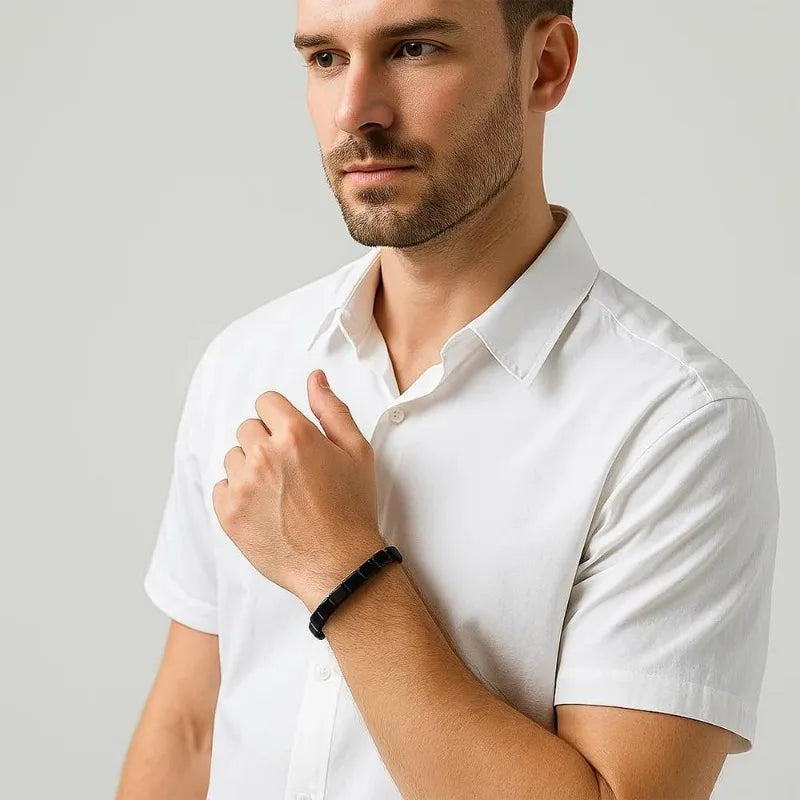 Hematite Men's Bracelet - Support T-Levels, Confidence & Clarity