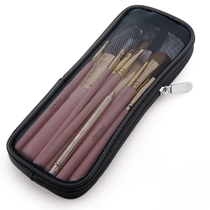 Travel Makeup Brush Organizer Pouch Cosmetic Toiletry Bag for Men Women