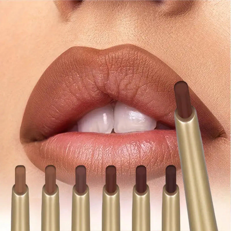 Matte Lip Liner Pencil Set - Long-Lasting Precision & Easy to Use, 6 Shades
