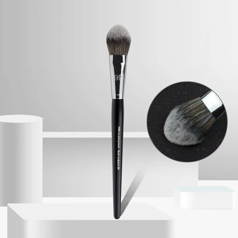 Pro Blush Sculpting Makeup Brush Set - Soft Synthetic Hair, 10-Piece
