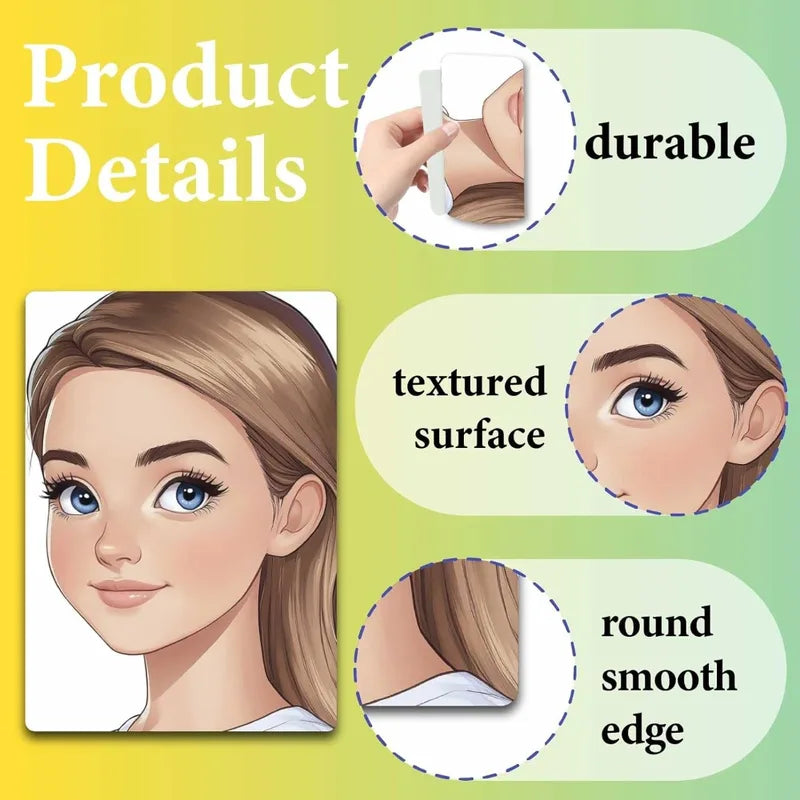 Reusable Face Painting Practice Board Set with Human & Rectangle Patterns