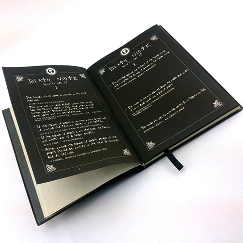 Anime Death Notebook Set Leather Journal and Necklace Feather Pen - Cosplay Props Gift
