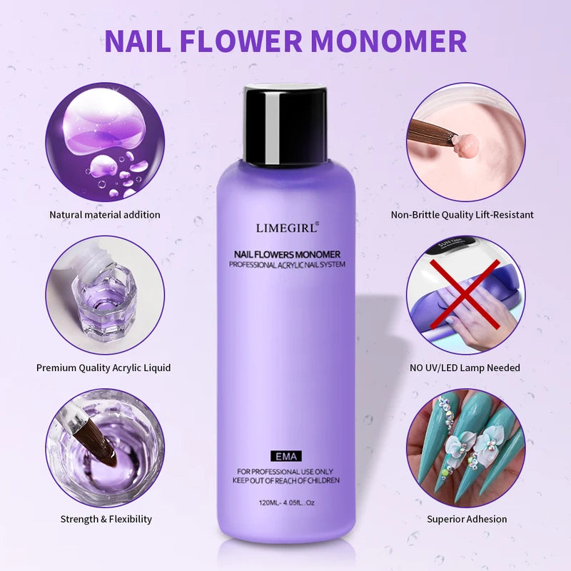 Large Capacity Nail Acrylic Liquid Monomer for Nail Art - 40/70/120/240ml