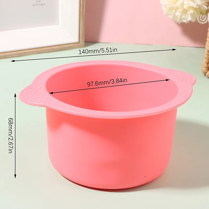 Silicone Wax Warmer Bowl with Stirring Stick - Heat-Resistant, Non-Stick Hair Removal Pan