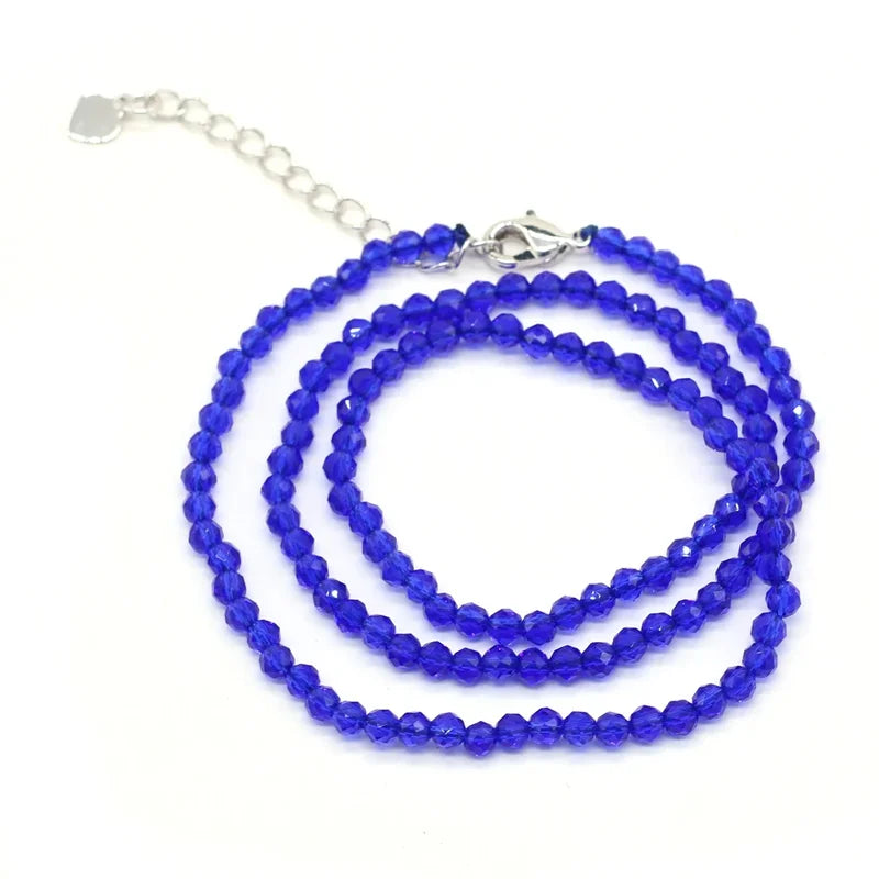 Natural Spinel Stone Beads Necklace for Women 3mm Irregular Section Jewelry Gift