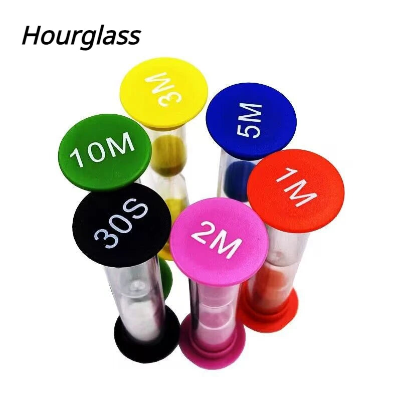 Small Sand Timer Set 30 Sec to 10 Min for Games Cooking & Home Decor