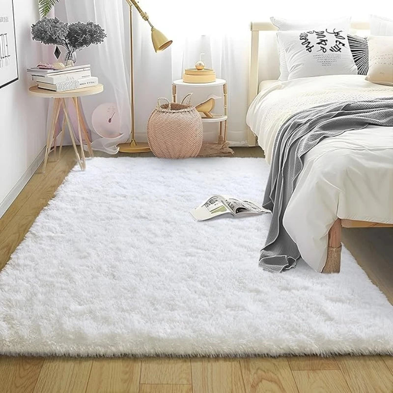 Ultra Thick Plush Area Rug - Soft Shaggy Floor Mat for Living Room & Bedroom