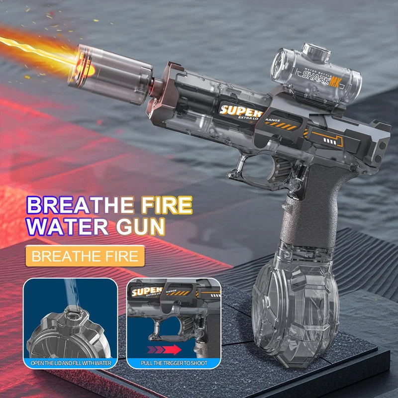 Electric Water Gun Automatic Squirt Blaster for Summer Outdoor Play - Kids & Adults