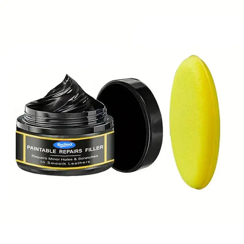 Car Scratch Remover Wax - Plastic, Leather & Paint Repair Filler with Sponge