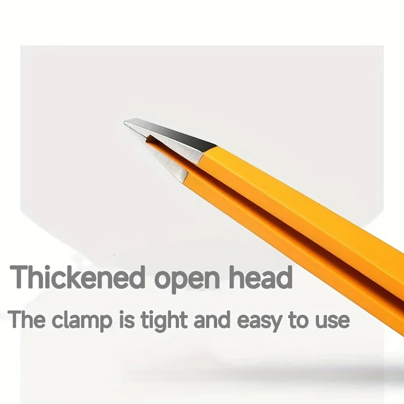 Stainless Steel Eyebrow Tweezers Slant & Precision Tips for Hair Removal