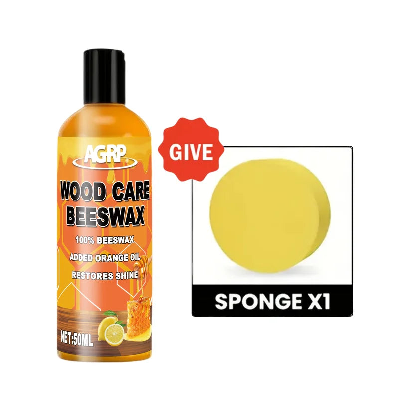 Natural Beeswax Wood Care Polish for Hardwood Floors and Furniture - Restores Shine & Waterproofing