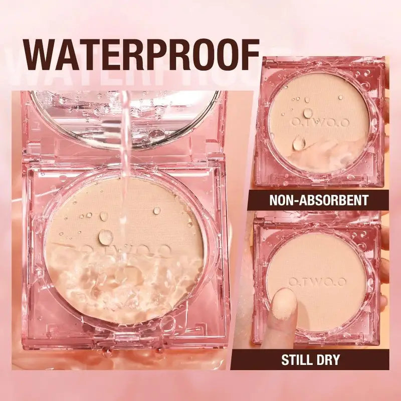Oil Control Face Powder 24H Matte Finish Waterproof Compact Setting Powder