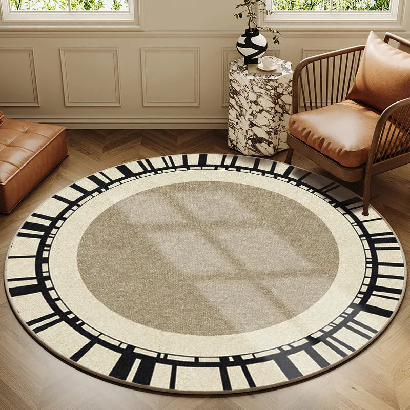 Luxury Round Carpet Bedside Rug for Living Room Bedroom Home Decor