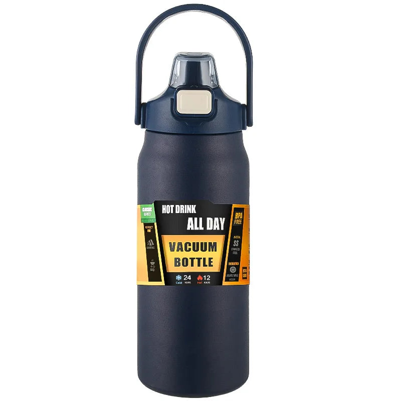 Insulated Stainless Steel Water Bottle with Straw - Hot & Cold Hydration Mug